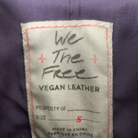 Free People Emma Shrunken Vegan Leather Jacket - Picture 4 of 4